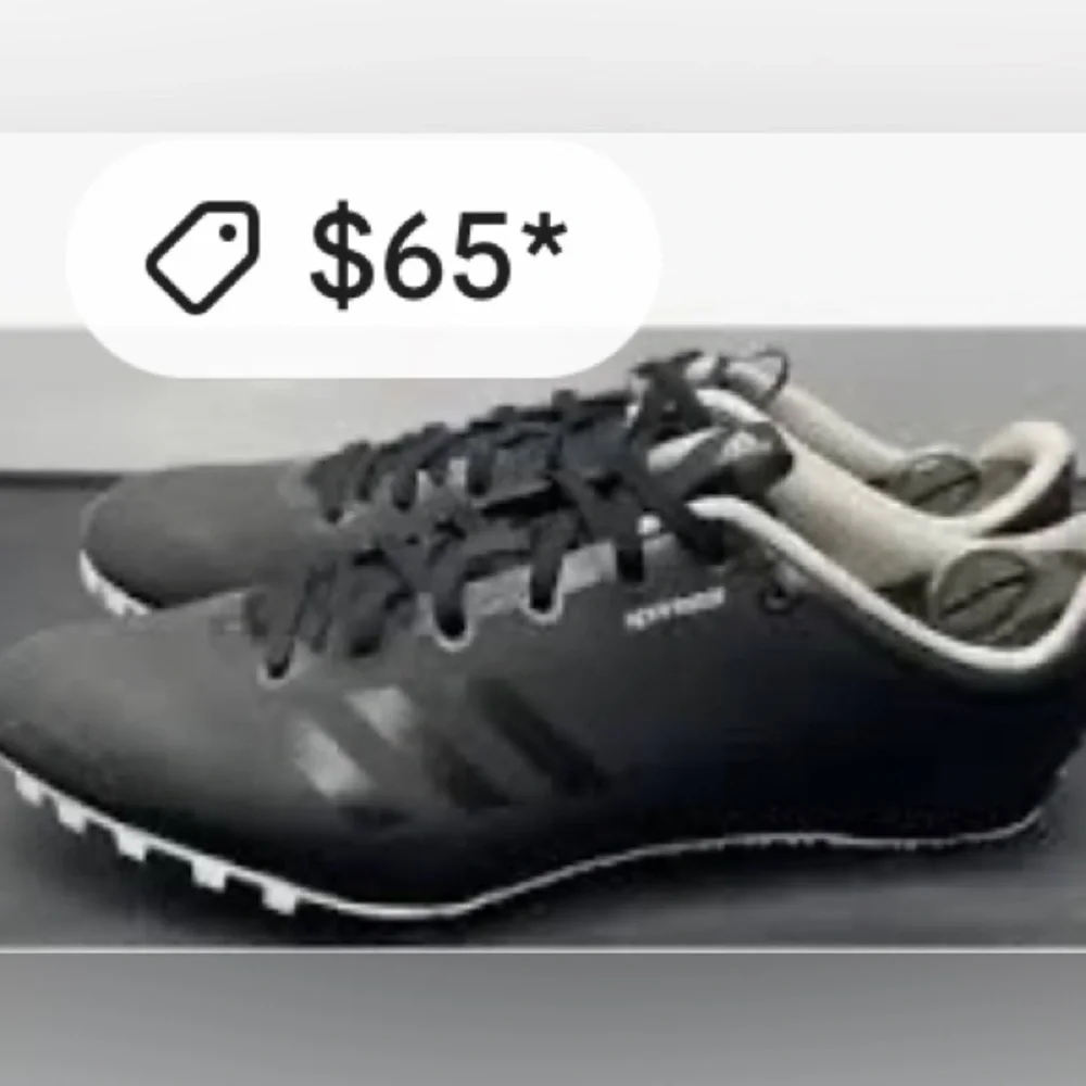 Adidas Black Running/Track Cleats. Size 11.5
